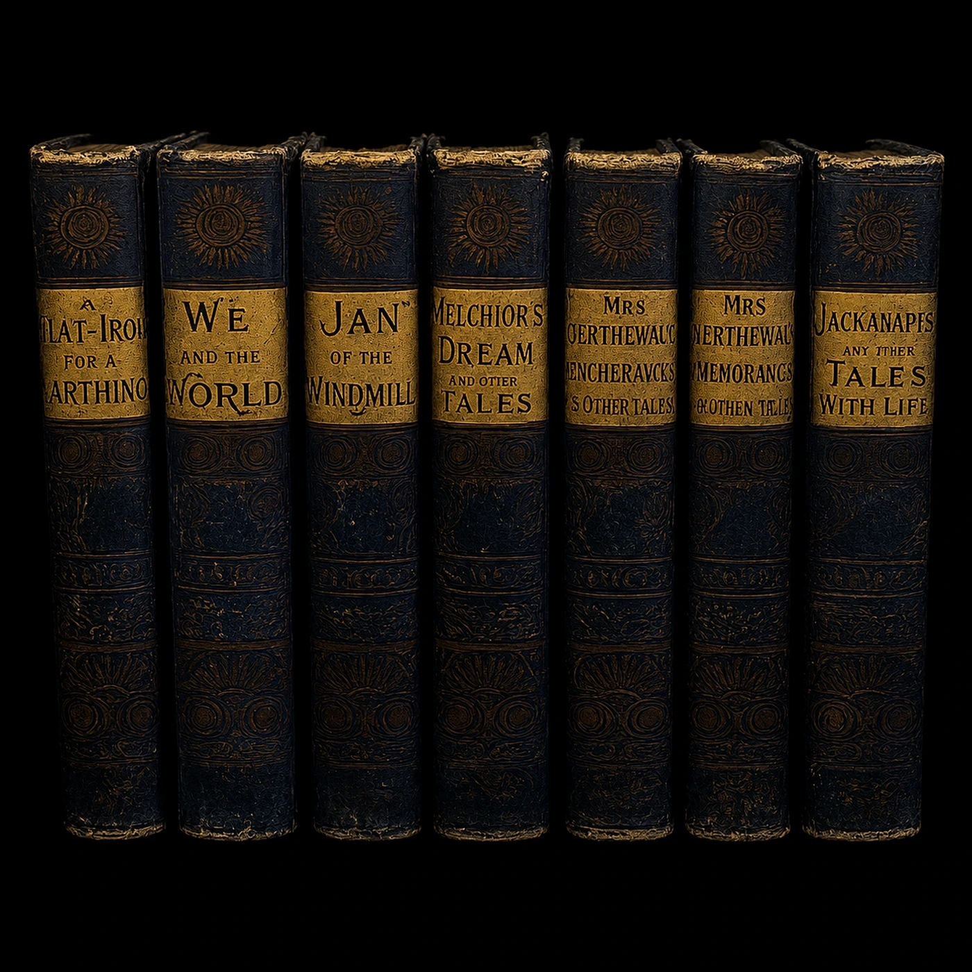 Antieke Engelse boeken op zwarte achtergrond als beeld voor Engels.